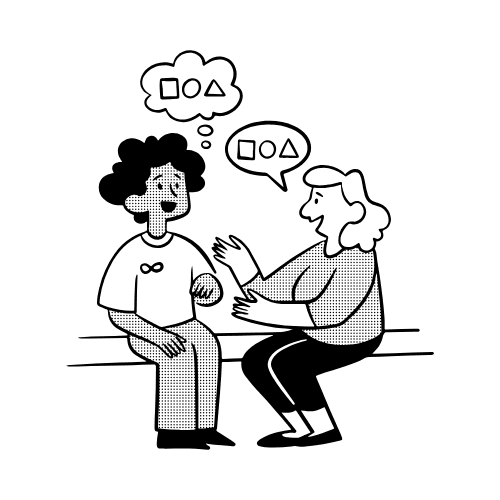 People connecting through personality